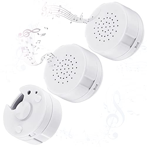 3 Pieces Voice Box Stuffed Bear Mini Voice Recorder Device, Voice Recorder for Stuffed Animal, DIY Custom Voice Message Toy Voice Box for Baby Dolls, Plush Toys and Pillows (20s)