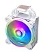 Cooler Master Hyper 212 Halo CPU Air Cooler - Pure White Aluminium Finish, 4 Continuous Direct Contact Heat Pipes with Fins, MF120 Halo2 ARGB Fan, ARGB Auto Detect, LGA1700 & AM5 Brackets - White