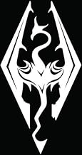 Skyrim Imperial Logo (Dragon) – Vinyl – 5" Tall (Color: White) Decal..