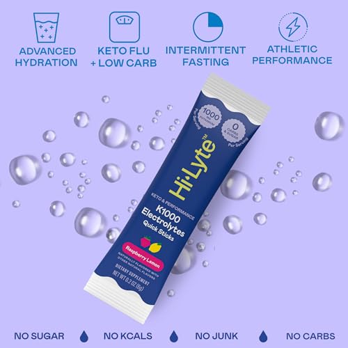 Image of Hi-Lyte K1000 Electrolytes Powder Packets Raspberry Lemon, 30 Servings