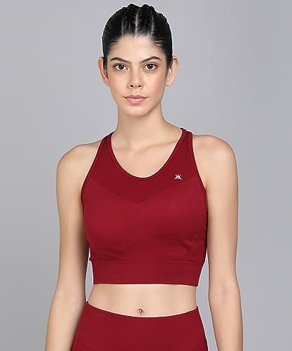 Image of Kobo Medium Impact Slip on Everyday Sports Bra for Women - Lightly-Padded, Non-Wired & High Coverage | Lined Cups with Removable Inserts (Imported)