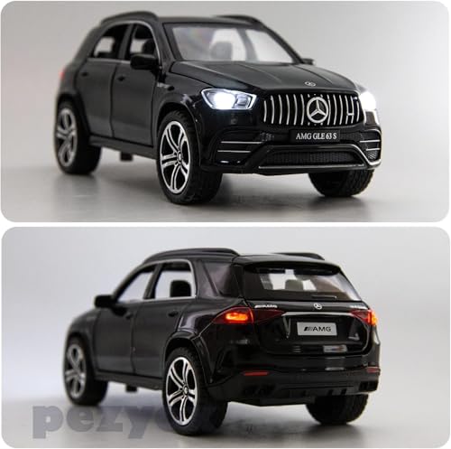 Image of 1 /32 Scale Benz AMG GLE 63S SUV Toy Car, Alloy Diecast Collectible Pull Back Car Model with Light and Sound Toy Vehicles for Adults Boys Girls Gift Toy (Black)