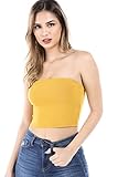 Women's Premium Cotton Tube and Tank Top (X-Large, Tube Mustard)