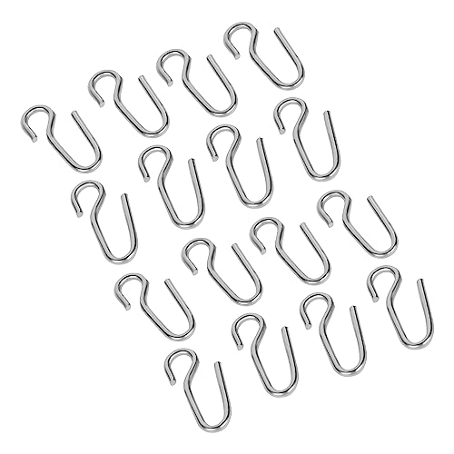 Image of FAPBADRI Metal Hook for Curtain Channel /Track, Material - Stainless Steel (SS), Color - Silver, 100 Pieces