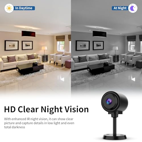 Image of VSTARCAM Tiny Camera for Home Security 1Pcs, 2.4GHz WiFi Portable Battery Operated with IR Night Vision, Human Detection, 136 Wide Angle, Baby Monitor Small Motion Activated Camera