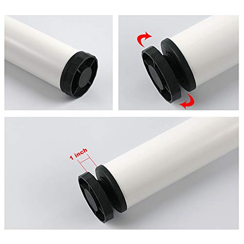 28-inch Adjustable Metal Table Legs, Suitable for Office Desks, Dining Tables & Chairs, Furniture, or 4-Piece Sets (28in, White)