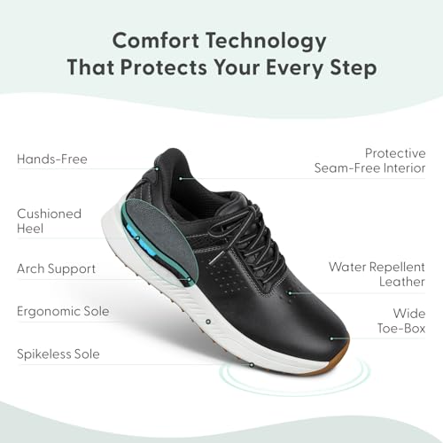 Orthofeet Women's Orthopedic Spikeless Waterproof Hands-Free Approach Shot Golf Shoes3