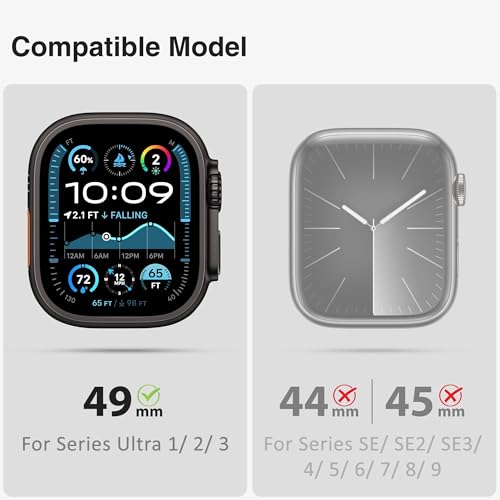Image of ULTIMAL Rugged Band with Case for Apple Watch 49mm, Military-Grade Shockproof Protective Strap for Men, All-in-One Outdoor Sport Watch Band Compatible with Apple watch Ultra 3 /2 /1 (Grey)