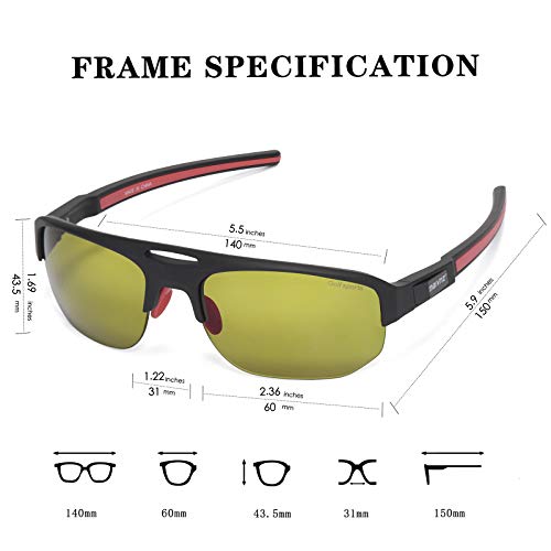 Image of maivnz Golf Sunglasses for Men Women, Golf Ball Finder Glasses, UV400 | HD color-enhancing golf lens, anti-glare, lightweight TR90 frame, adjustable nose pads, impact-resistant, gift-ready box
