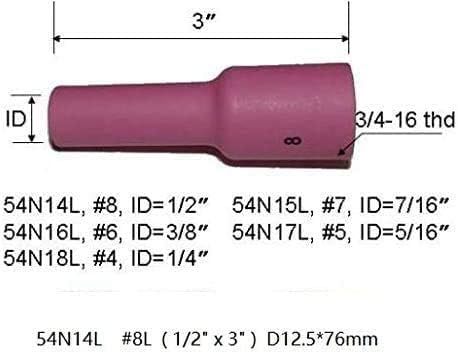 Image of RIVERWELD TIG Gas Lens Ceramic Cup 54N series 4L#, 5L#, 6L#, 7L#, 8L# 10pcs