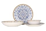 Rinart Juegos de vajilla (Large) - Tiara - 24 piezas - 6 Personas - Porcelana
