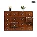 KeruRome 64 Drawers Apothecary Cabinet with Drawers, Tabletop Vintage Apothecary Chests Cabinets Rustic Herb Storage Box, Library Card Catalog Cabinet, Countertop Arts Card Catalog (4Pcs 16Drawers）