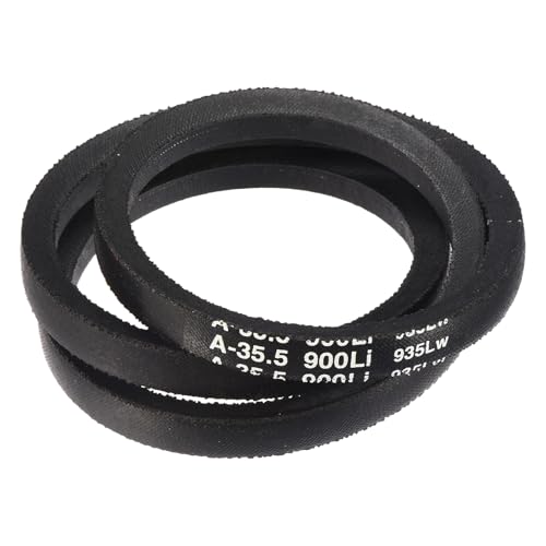Image of uxcell A35 1 /2 Classic Wrapped V-Belt, 37 inch Outside Circumference, Black, Industrial Rubber V-Belt for Pumps, Fans, Compressors, Agricultural Equipment