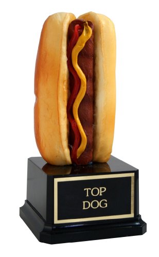 Far Out Awards Hot Dog Trophy - Hotdog Eating Contest, Top Dog Award for Recognition and Funny Trophy