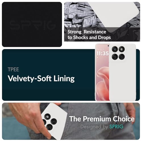 Image of SPRIG Compatible with Motorola Edge 60 Fusion 5G Phone TPEE Cover Premium Back Cover Drop Tested Shock Proof Mobile Case for Men, Women, Boys and Girls with Camera Protection (White)