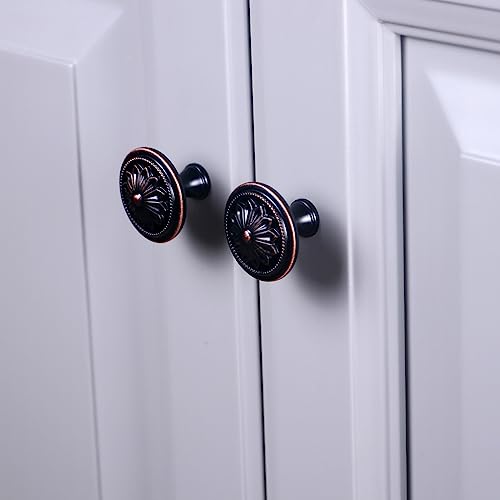 Xlroaafs Oil Rubbed Bronze Cabinet Hardware Knobs 8 Pack,Oil Rubbed Bronze Knobs For Cabinets And Drawers,Knobs For Kitchen Cabinets Cupboard Bathroom Drawers Bedroom Dresser Antique Bronze #TOP4