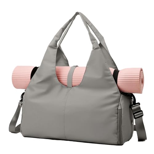 CCAIPU Sporttasche, Wasserdicht Yogatasche Turnbeutel mit Schuhe Fach und nass Tasche für Yoga-Matten & Yoga-Zubehör große Kapazität Tote für Frauen (Grau) CCAIPU Sporttasche, Wasserdicht Yogatasche Turnbeutel mit Schuhe Fach und nass Tasche für Yoga-Matten & Yoga-Zubehör große Kapazität Tote für Frauen (Grau)