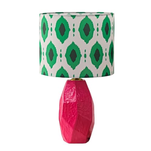 MAWERDCXG Lampara Escritorio Lámpara De Mesa Cerámica Rosa, Mesita Noche For Estudio Y Dormitorio, Ambiente Retro Desk Lamp