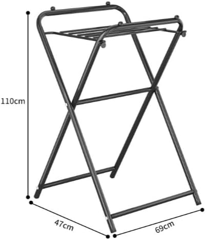 SJGEIDM 折りたたみ式物干しラック X字型 組み立て簡単 防錆 寝具乾燥 超軽量 ランドリー バルコニー 床置き 家庭用 寮