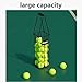 Selbst Tennis Ball Hopper, Tennis Balls Basket, Portable Pickleball Collector with Mesh Carry Bag - Large Capacity Carrier Picker Upper Caddy