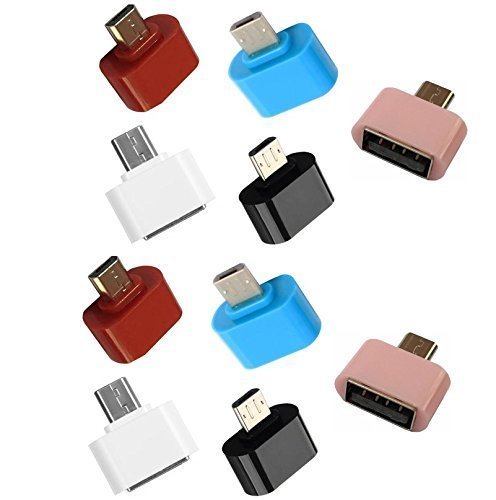 Image of Stylist Little Adapter Micro USB OTG to USB 2.0 Adapter for Smartphones and Tablets - Set of 3