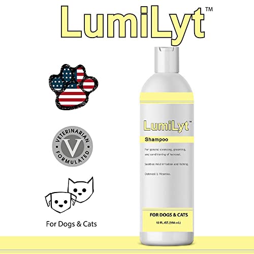 Image of LumiLyt Shampoo - General Cleansing, Grooming, & Conditioning Pet's Hair Coat - Effective for Both Cats & Dogs - Contains Oatmeal & Vitamins, 12 fl oz