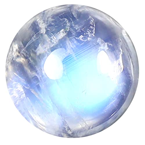 Rainbow Blue Moonstone 1.76 ct AAA cabochon rond de collection 7mm