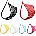 Lace C Trousers String Thong Men Ultra-thin Bikini Thong Man Sexy U Convex Underwear Gay Pouch Underwear Tanga Slip G-strings (Black)