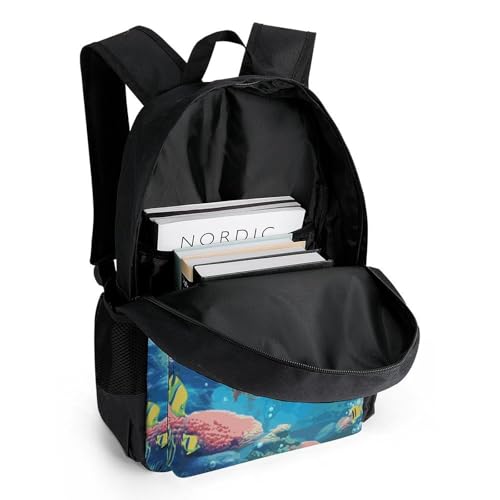 Mochila deportiva ligera con estampado de delfines miniatura 5