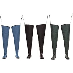Botas Largas De Pesca 3Kamido® Vadeadores, Botas Pescadores de Muslo, Waders, Juveniles Vadeador para jóvenes, con Bolsa de Transporte, 36, 37, 38, 39 EU, para Adolescentes (Verde, 36 EU)