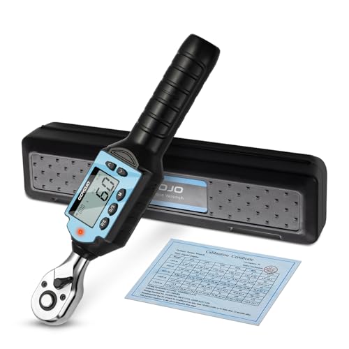 GOYOJO 3/8 Inch Digital Torque Wrench, 1.3–44 ft-lbs/1.8–60 N.m High-Precision Professional Tool for Auto Repair, Bicycle, Motorcycle Maintenance DIY Projects ±2% High Accuracy LED Flash Notification