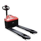 DMC-FPPS 3300lbs Semi-Electric Pallet Truck 48 “x27” Fork Material Handling Pallet Truck with Lithium Battery for Garage Shop Warehouse