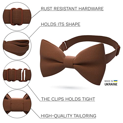 Image of Bow Tie House Mens Bowties Pre-tied Shape Clip on Bowtie Solid Men Formal Wear for kids, baby boys, toddler any age bow ties