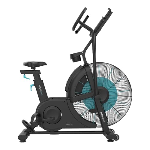 Cecotec Bicicleta de Aire Drumfit WOD Rider Ultimate. Ventilador 679.5mm, Pedaleo Bidireccional, Sistema de Doble Correa, Pantalla LCD HD, Compatible APP Mambo, hasta 150kg y 190cm de Altura