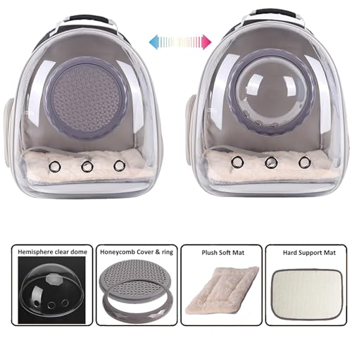 Sac à dos pour chat transparent avec capsule spatiale et extension avant - 4
