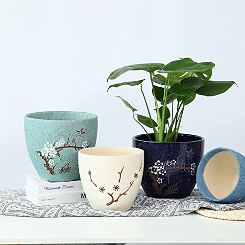Pot de fleurs en céramique pour succulentes avec drainage optimal