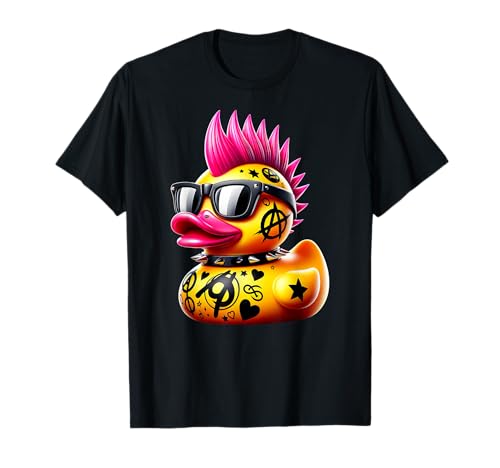 Canard Punk caneton Punk Rockeur drôle Amoureux des Animaux T-Shirt
