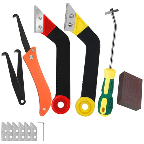LAGWIUY Grout Removal Tool Kit 2 Saws with 6 Replacement Blades