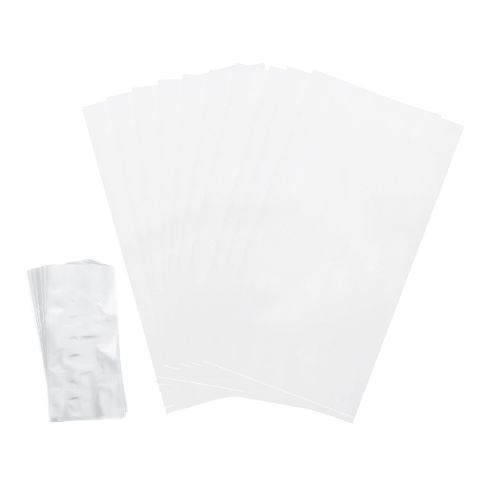 PATIKIL Schrumpffolienbeutel, 39,5 x 24,9 cm, transparent, POF, Heißsiegelbeutel, Sublimation, Schrumpffolie, für Seife, Badebombe, Schuhe, Gläser, Geschenkkorb, Becher, DIY-Projekte