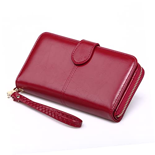 VALICLUD 1pc Female Zipper Pu Leather Wallet Buckle Purse for Home and Outdoor Use Stylish Handbag for Women for Daily Use Parties and Special Occasions4