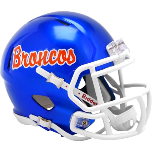 Boise State Broncos Script Revolution Speed Mini Football Helmet - New in Riddell Box