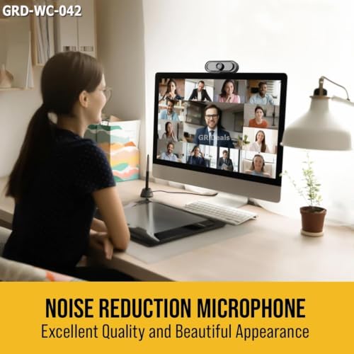 Image of 720p HD Webcam for Laptop & Desktop PC with Built-in Noise Isolating Microphone | USB Web Camera for Video Calling, Zoom, Meetings & Online Classes | Plug & Play (Black)