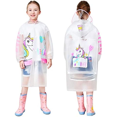 Hovkib Kids Waterproof Rain Poncho with Cover Cover