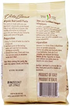 Vita Sana Organic Red Lentil Penne, 225 Grams - 2