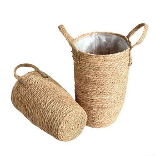 Maceta rústica de fibra vegetal para decoración de oficina y salón 5