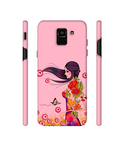 Image of Amazon Brand - Solimo Designer Lady Vector Pattern 3D Printed Hard Back Case Mobile Cover for Samsung Galaxy J6