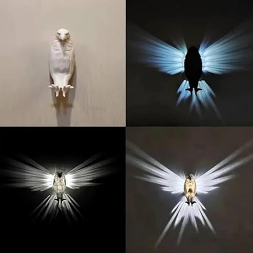 MASHUR FAB 3D Eagle Wall Light, Eagle Wall Lamp Resin Animal Statue, Battery Operated Creative Sculpture Animal Wall Lamp, Atmosphere Rendering Light, LED Home Decoration Light 1 Pcs Multicolor - Image 2 thumbnail