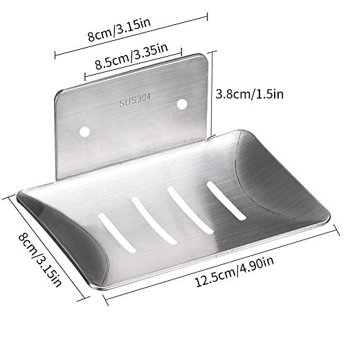 Magnetische Seifenschale Aus Edelstahl – Rund, 50 Mm, Silber, Einfach An Der Wand Montierbar