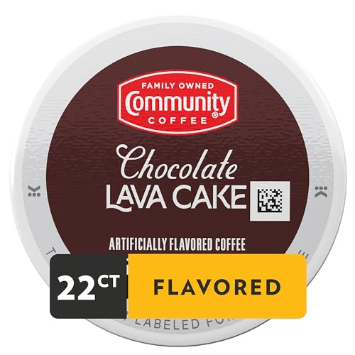 Image of Community Coffee Chocolate Lava Cake Flavored 22 Count Keurig K-Cup Coffee Pods, Medium Roast, 22 Count (Pack of 1)