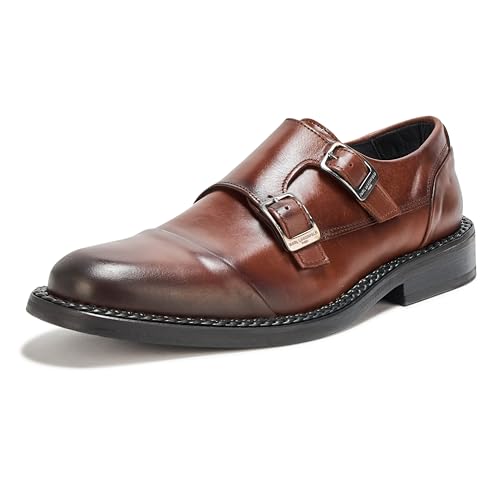 KARL LAGERFELD Men's Double Monk Captoe Dress Shoe Sneaker